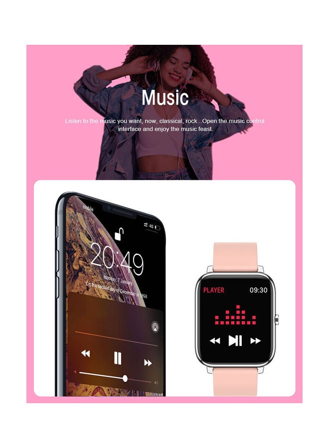 Full Touch IPS Screen Smart Bracelet Pink - Image 4