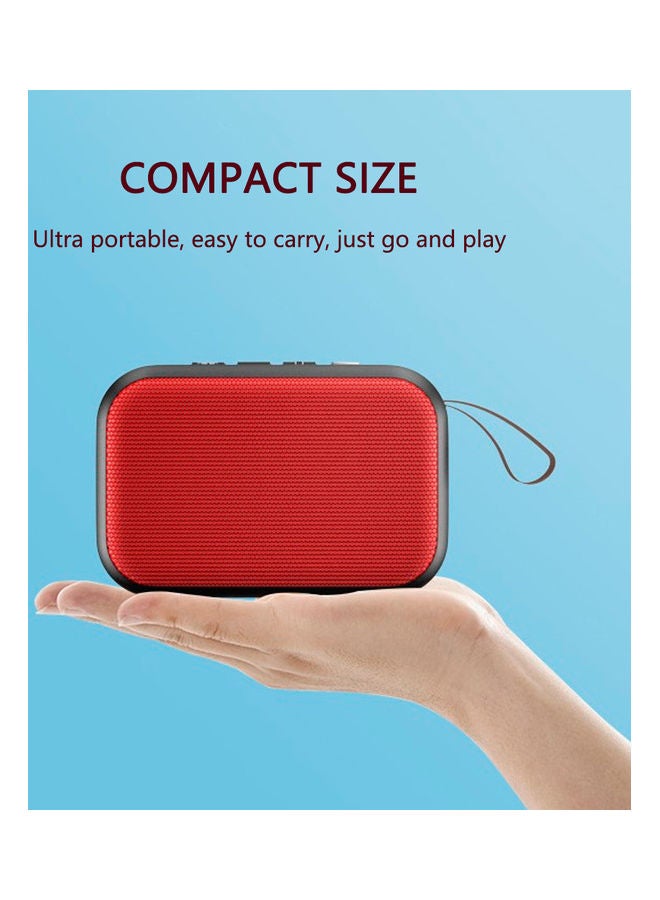 Portable Wirelessly BT Sound Box Red - Image 3