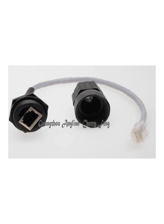 Ethernet LAN RJ45 Waterproof Connector Black - Image 3