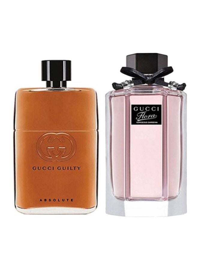 GUCCI - Guilty Absolute And Flora by Gorgeous Gardenia Gift Set Guilty Absolute EDP 90, Gucci Flora 100ml - Image 1