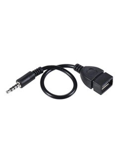 Converter USB 2.0 Female To Aux3.5mm Male Cable For Car Audio Adapter Black - v1613834228/N44635075A_1