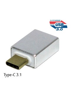 keendex OTG Type-c 3.1 Male To USB 3.0 Female Converter Silver/White  - Image 1