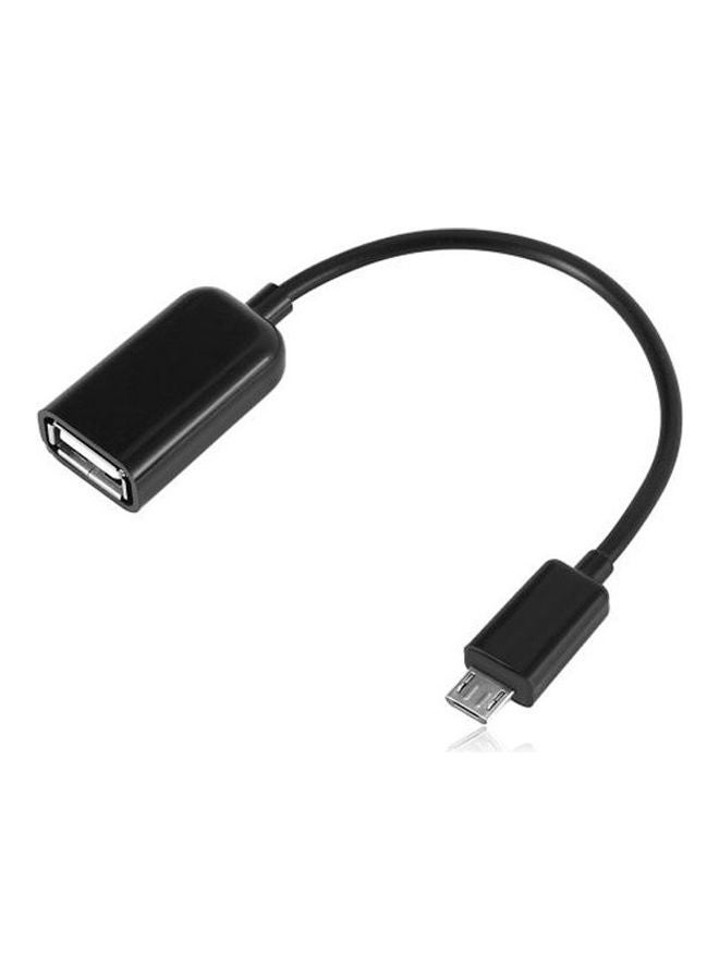 كيندكس - كابل محول OTG من مايكرو ذكر إلى USB 2.0 أنثى . أسود - Image 1