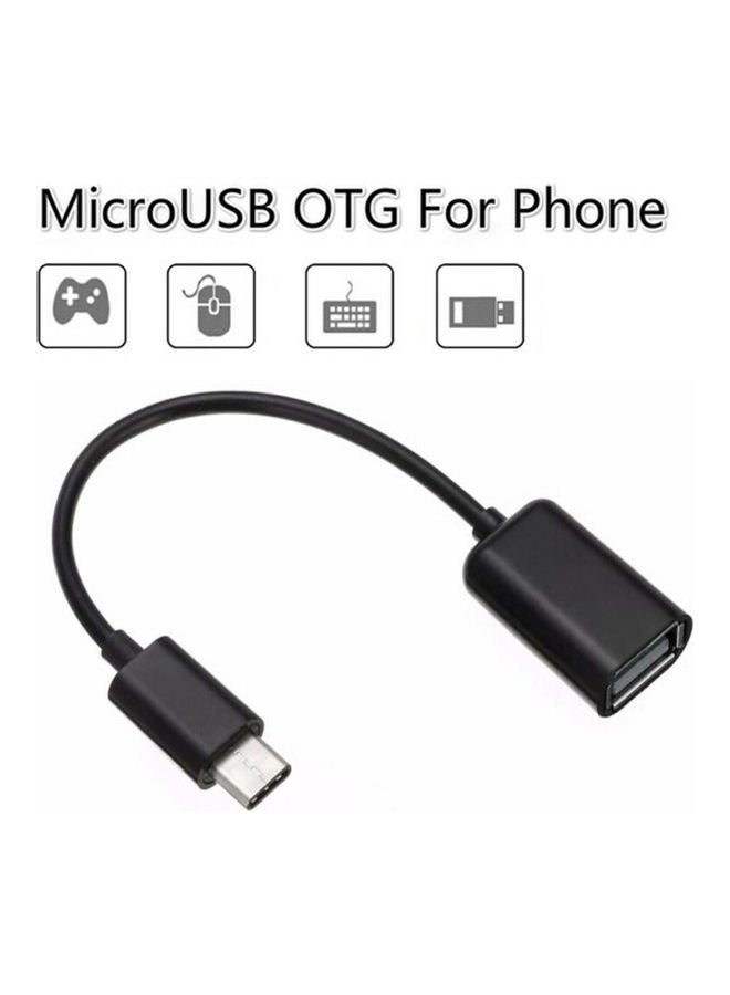 كيندكس - كابل محول OTG من مايكرو ذكر إلى USB 2.0 أنثى . أسود - Image 1