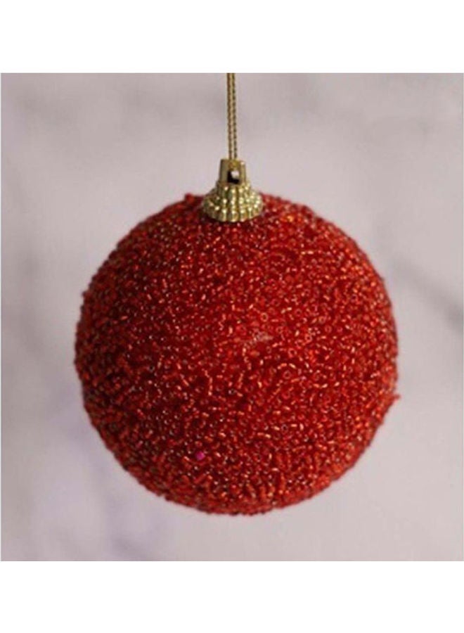 Christmas decorations ornaments -Christmas ball red beads - box of 3 Red