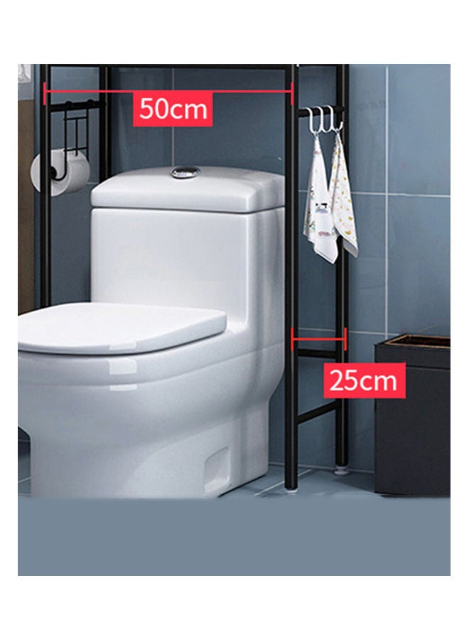3 Shelf Towel Storage Rack Organizer Over The Toilet Bathroom Space Saver black 50 X 25 X 160cm