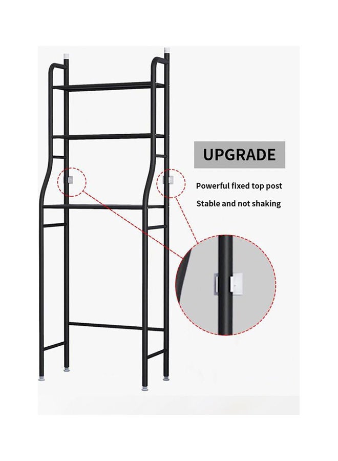 3 Shelf Towel Storage Rack Organizer Over The Toilet Bathroom Space Saver black 50 X 25 X 160cm