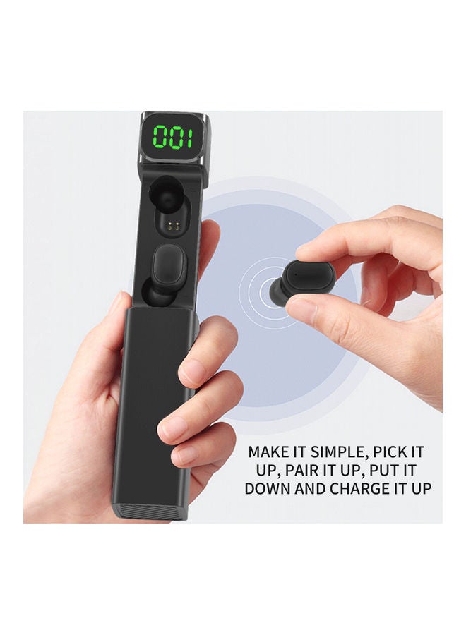 BQC Bluetooth In-Ear Earbuds With Charging Case Black - Image 3