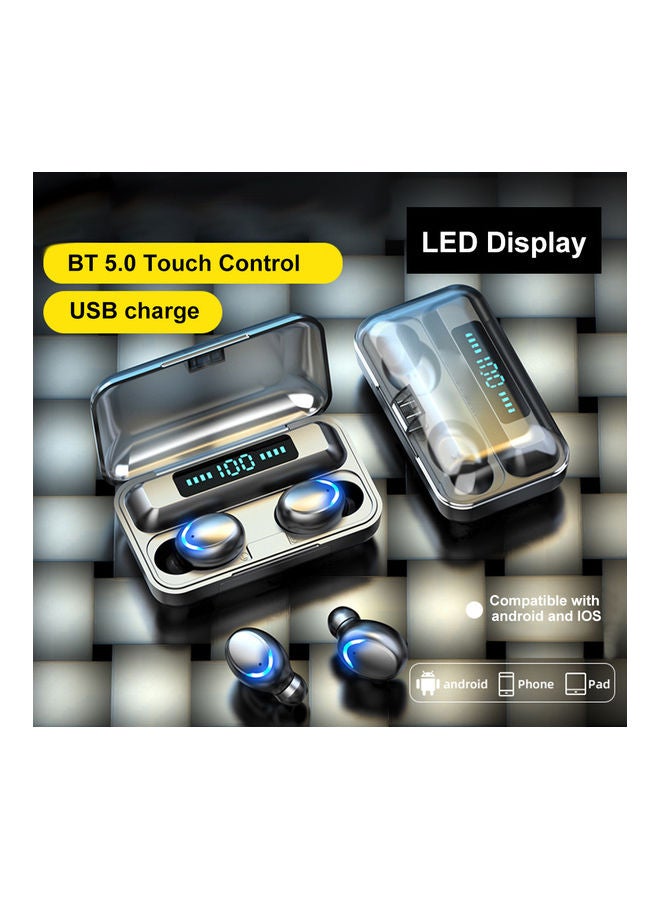 Wireless In-Ear Earphone With Charging Case Black - Image 3