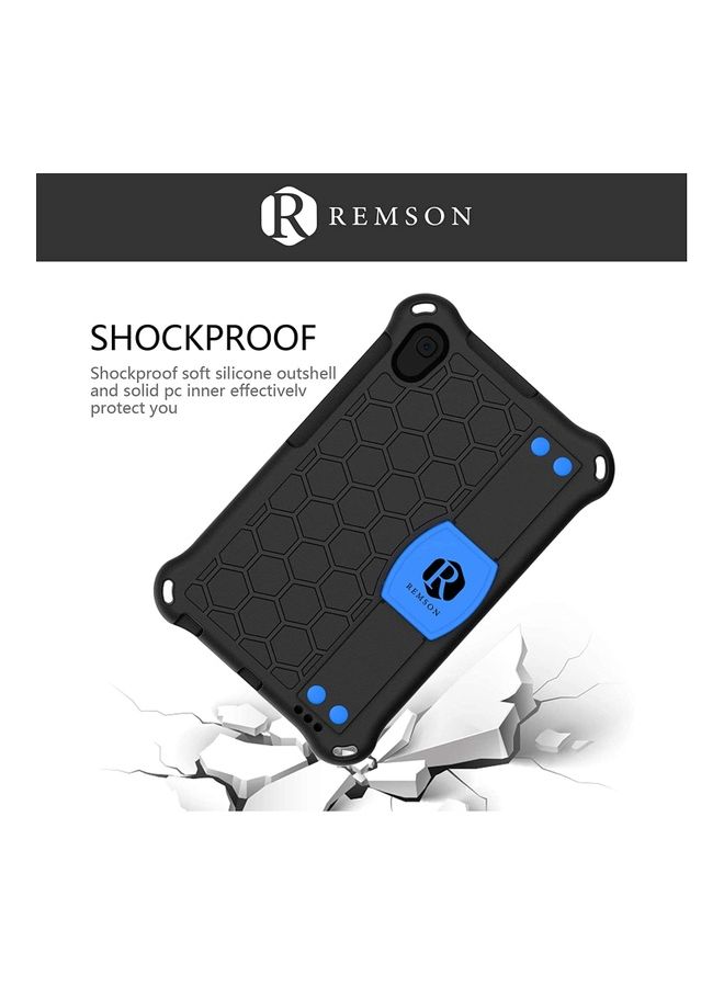 Remson Silicone Stand Smart Case Cover With Shoulder Strap For Huawei Matepad T8 Black - Image 3