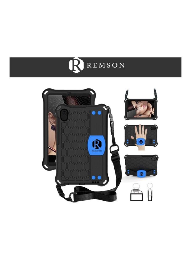Remson Silicone Stand Smart Case Cover With Shoulder Strap For Huawei Matepad T8 Black - Image 4