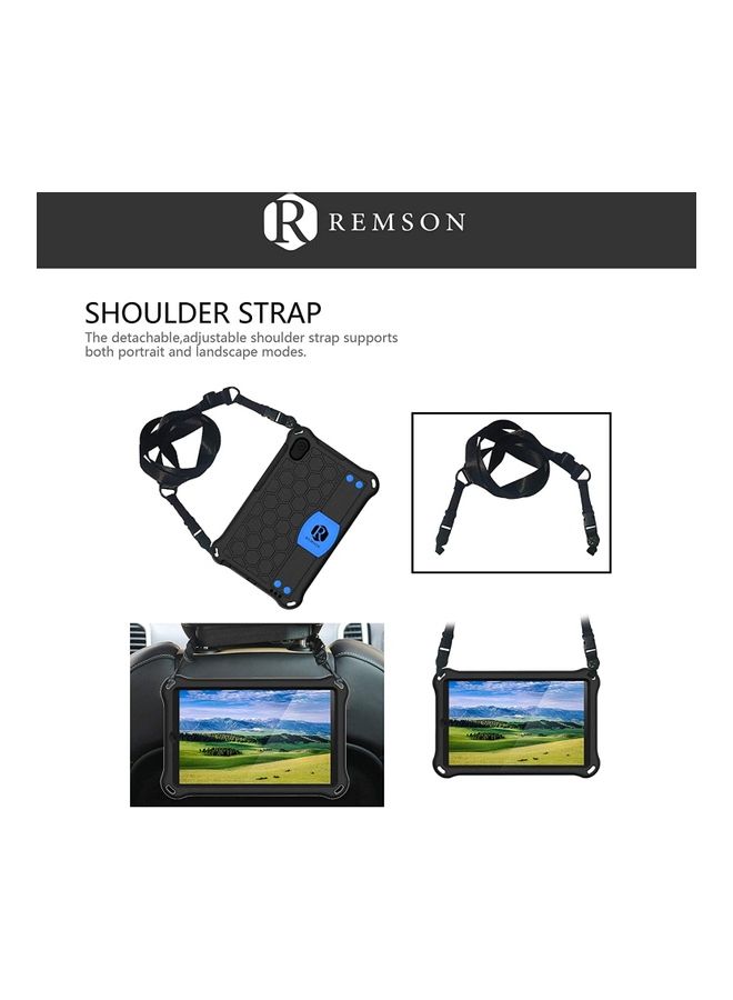 Remson Silicone Stand Smart Case Cover With Shoulder Strap For Huawei Matepad T8 Black - Image 5