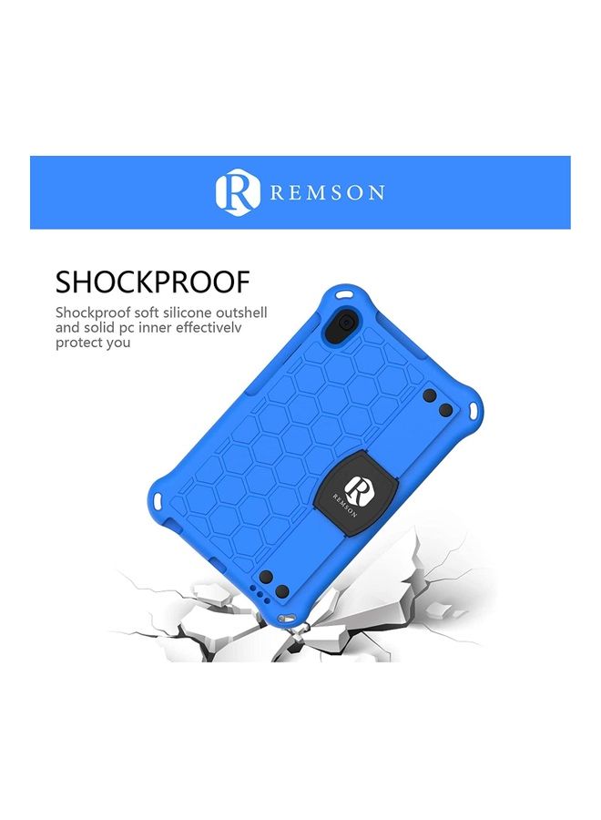 Remson Silicone Stand Smart Case Cover With Shoulder Strap For Huawei Matepad T8 Sky Blue - Image 3