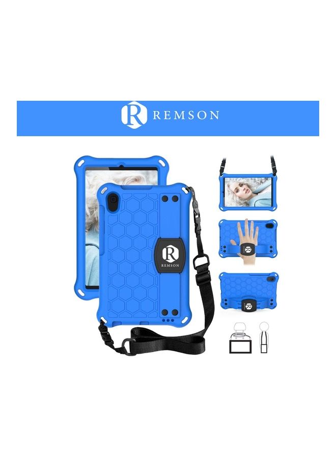 Remson Silicone Stand Smart Case Cover With Shoulder Strap For Huawei Matepad T8 Sky Blue - Image 4