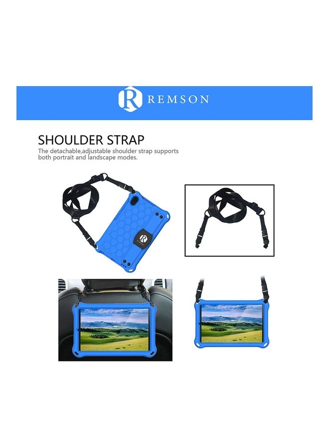 Remson Silicone Stand Smart Case Cover With Shoulder Strap For Huawei Matepad T8 Sky Blue - Image 5