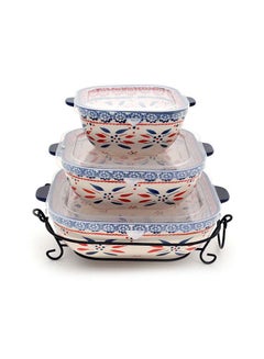 3-Piece Old World Nested Square Bakerware Set Fireworkfetti