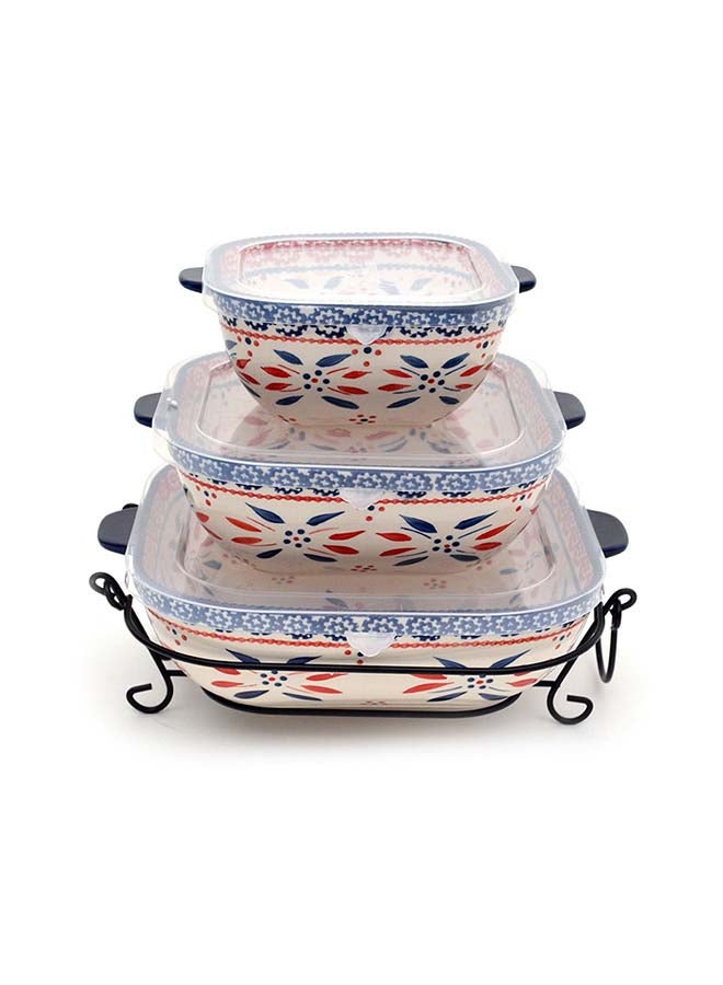 Temp-tations - 3-Piece Old World Nested Square Bakerware Set Fireworkfetti - Image 1