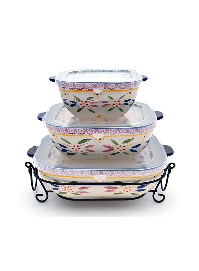 Temp-tations - 3-Piece Old World Nested Square Bakerware Set Confetti - Image 1