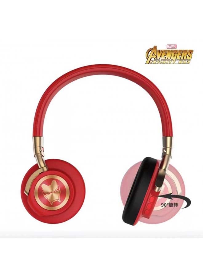 Generic Marvel Avengers Infinity War Iron Man Bluetooth Headphones red  - Image 2