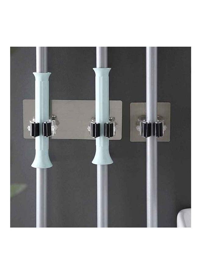 3 Pieces Wall Mounted Clip Mop Organizer Black 20x8x4.5cm - v1613890487/N44605383A_1