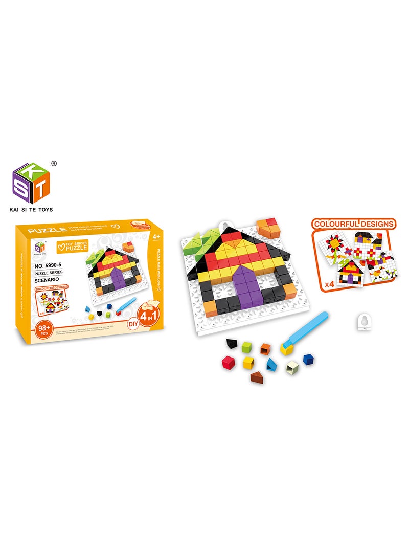 Kai si te 98-piece DIY Colorful Puzzle 11.8 x 11 x 2cm - Image 2