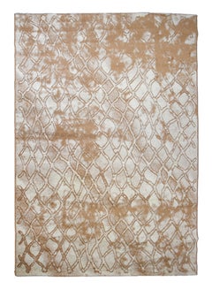 MERINOS Hanan Collection Contemporary Printed Carpet Combination Beige/White  - Image 1