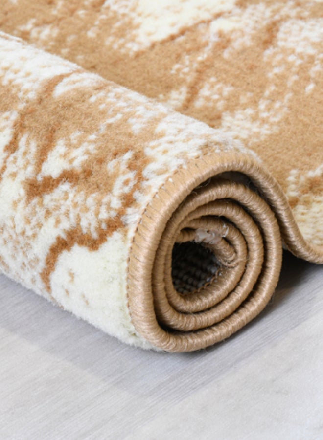 ميرينوس سجادة من تشكيلة حنان بطبعة معاصرة من نسيج مختلط أبيض/بيج - Image 3