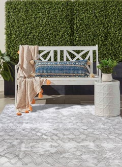 MERINOS Hanan Collection Modern Contemporary Carpet Combination Light Grey/White  - Image 2