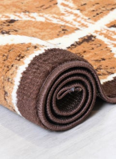 MERINOS Hanan Collection Modern Contemporary Carpet Combination Chocolate Brown/White  - Image 3