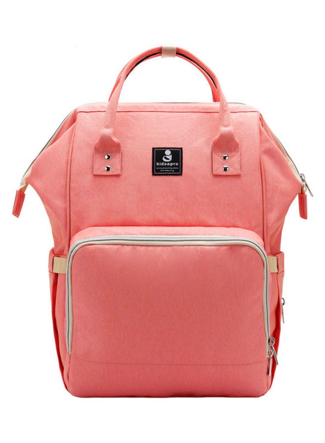 Multi-Function Waterproof Travel Diaper Bag Pink/Beige  - Image 1