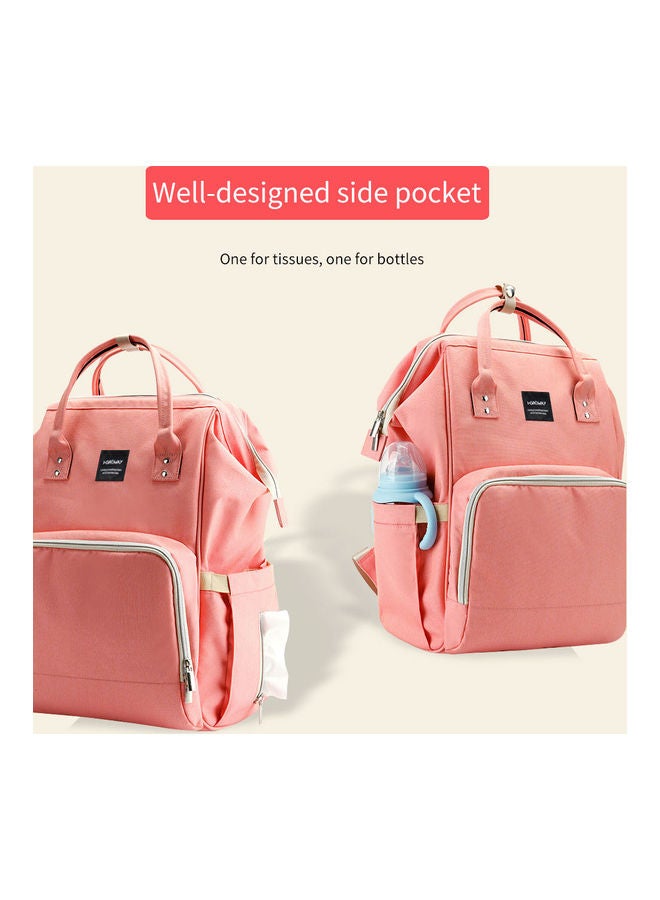 Multi-Function Waterproof Travel Diaper Bag Pink/Beige  - Image 5