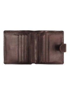 Alfa Leather Co. Bifold Wallet With Button Clasp Brown  - Image 2