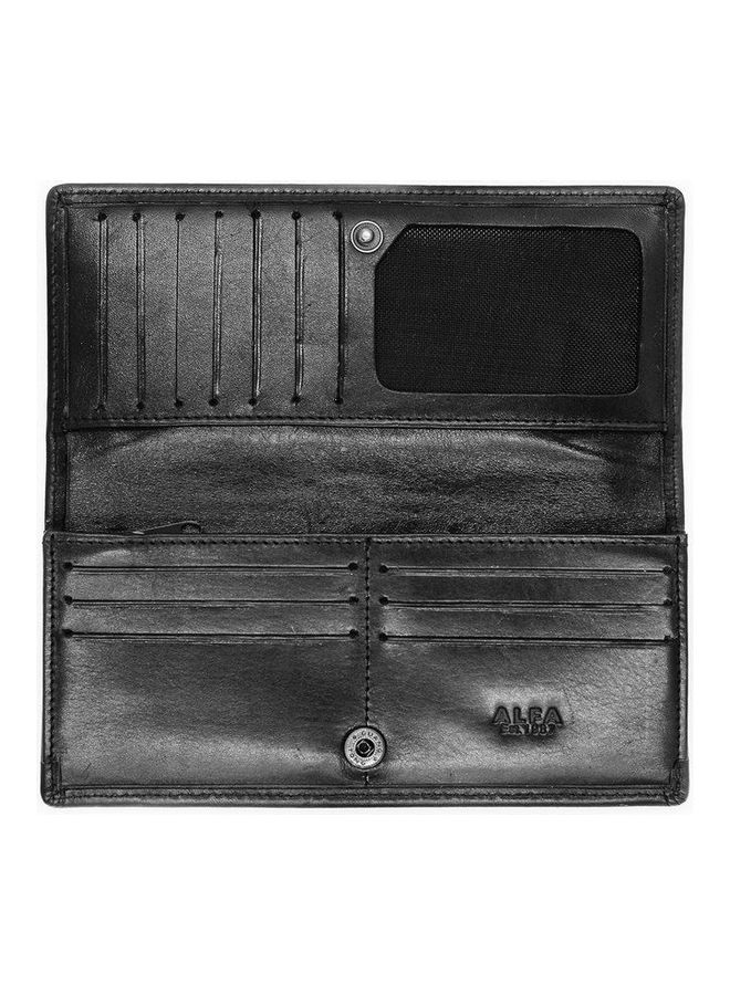 Alfa Leather Co. Slim Flap Wallet Black  - Image 2