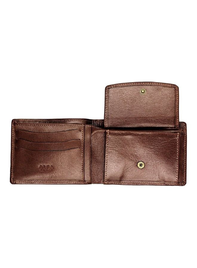 Bifold Wallet With Coin Pocket Brown