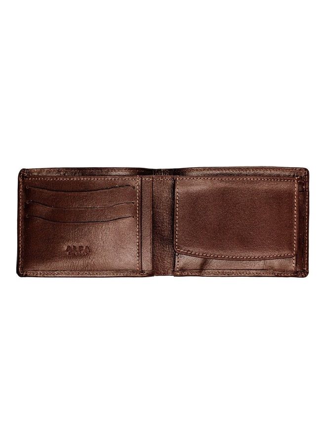 Bifold Wallet With Coin Pocket Brown