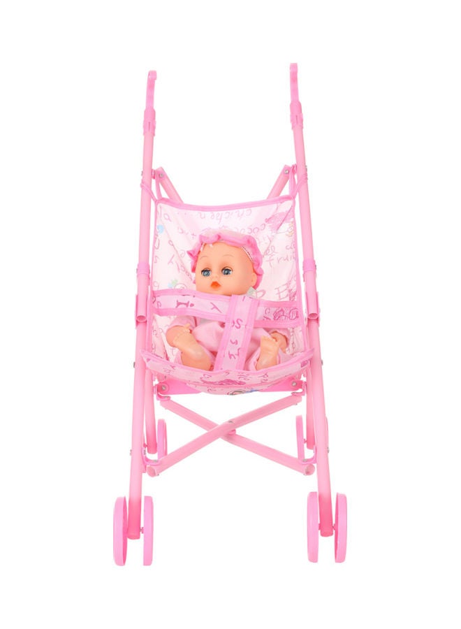 Baby Infant Doll Stroller Carriage Foldable 55x10x10cm  - Image 1