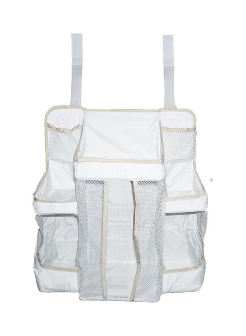 Multifunctional Practical Baby Crib Diaper Storage White/Beige