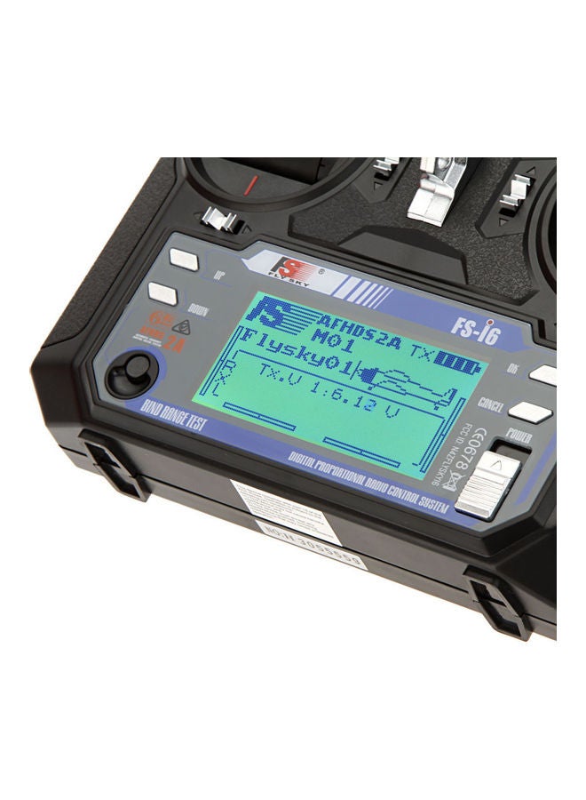 Flysky - Radio System Transmitter for RC Helicopter Glider With FS-iA6 Receiver Mode 2 23x10.5x21cm - Image 1