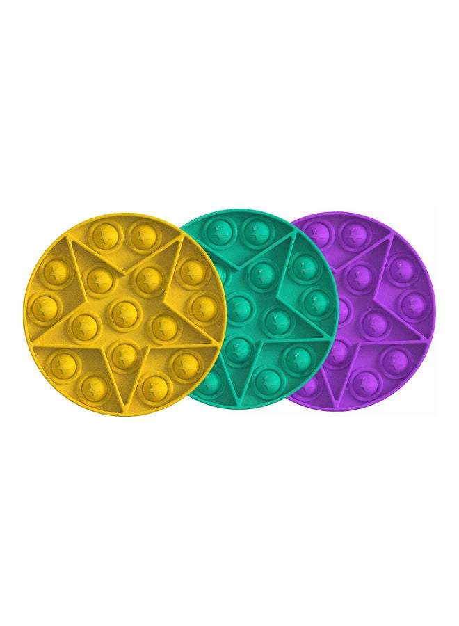 3-Piece Silicone Push Bubble Fidget Sensory Toy 