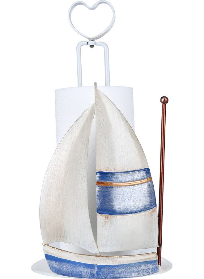 TOOARTS Sailing Boat Paper Towel Holder Multicolour 31 X 18.5 X 19.5cm - Image 1