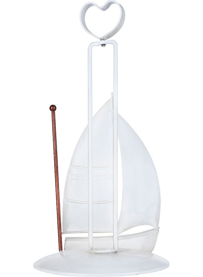 TOOARTS Sailing Boat Paper Towel Holder Multicolour 31 X 18.5 X 19.5cm - Image 2