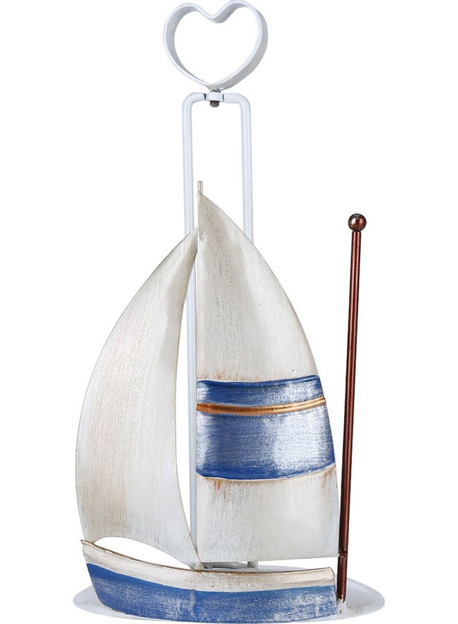 TOOARTS Sailing Boat Paper Towel Holder Multicolour 31 X 18.5 X 19.5cm - Image 3