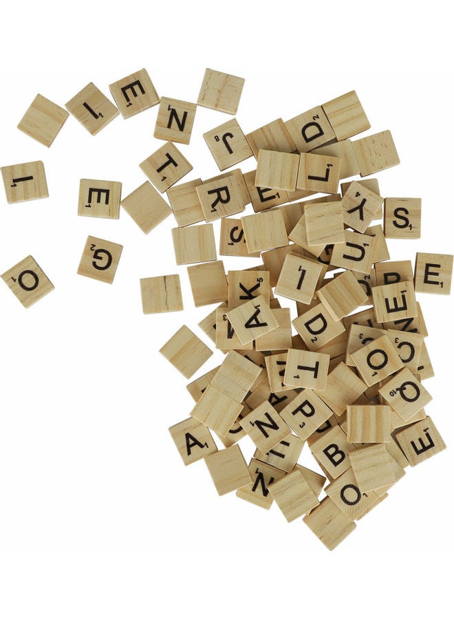 مجموعة ألواح خشبية بتصميم حروف من 100 قطعة - Image 2