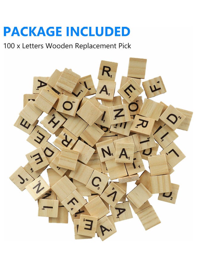 مجموعة ألواح خشبية بتصميم حروف من 100 قطعة - Image 3