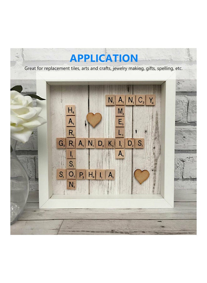 مجموعة ألواح خشبية بتصميم حروف من 100 قطعة - Image 4
