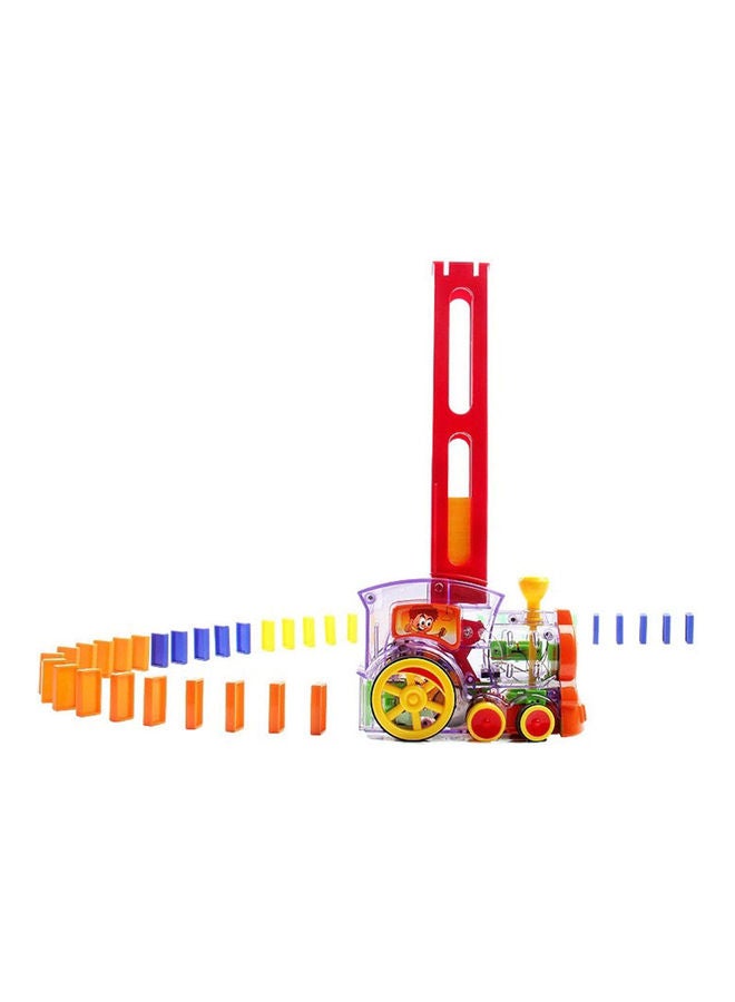 60-Piece Electric Domino Train Toy Multicolour - Image 1