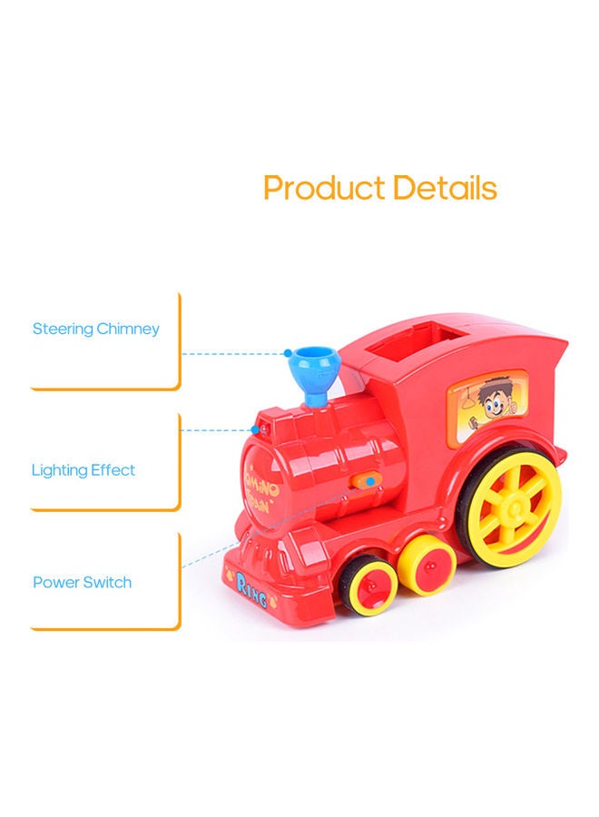 60-Piece Electric Domino Train Toy Multicolour - Image 3