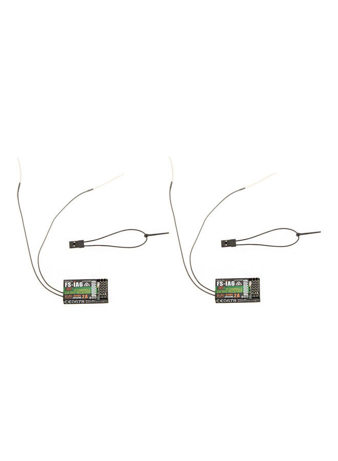 Flysky - 2-Piece 2.4G FS-iA6 6 Channel Remote Control Receiver - Image 1