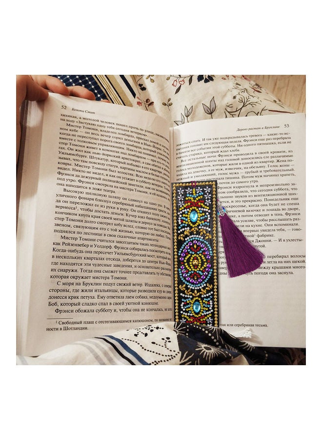 Multicolor 5D Special Shaped Diamond Leather Book Marker with Tassel DIY Embroidery Crafts  - Image 4