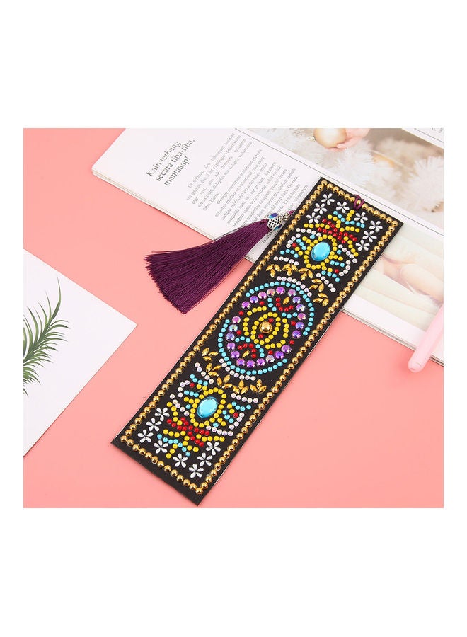 Multicolor 5D Special Shaped Diamond Leather Book Marker with Tassel DIY Embroidery Crafts  - Image 5